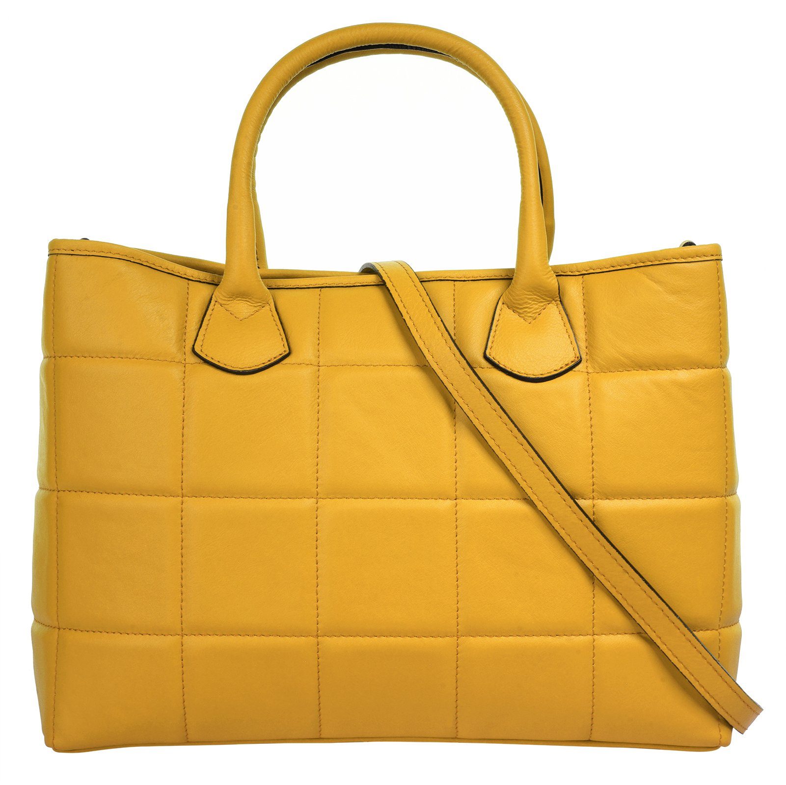 Cluty Henkeltasche, echt Leder, Made in Italy