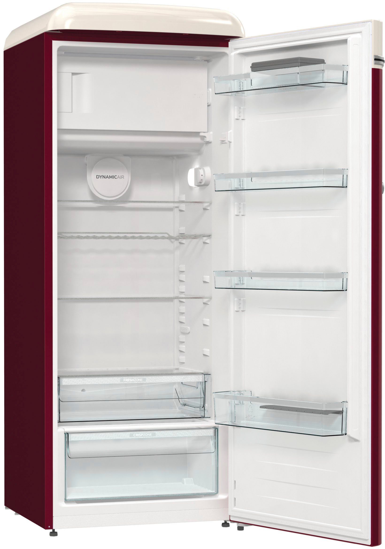 GORENJE Kühlschrank OBRB615DR, 152,5 bordeaux cm cm hoch, 59,5 breit