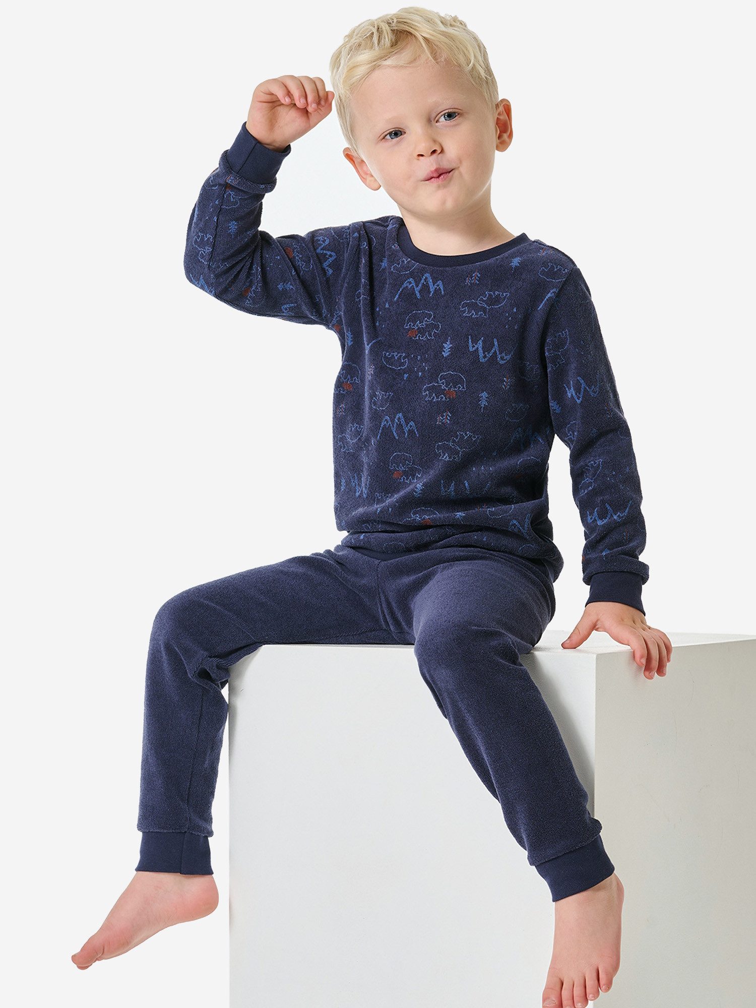 Schiesser Pyjama Boys World (2 tlg) schlafanzug schlafmode bequem