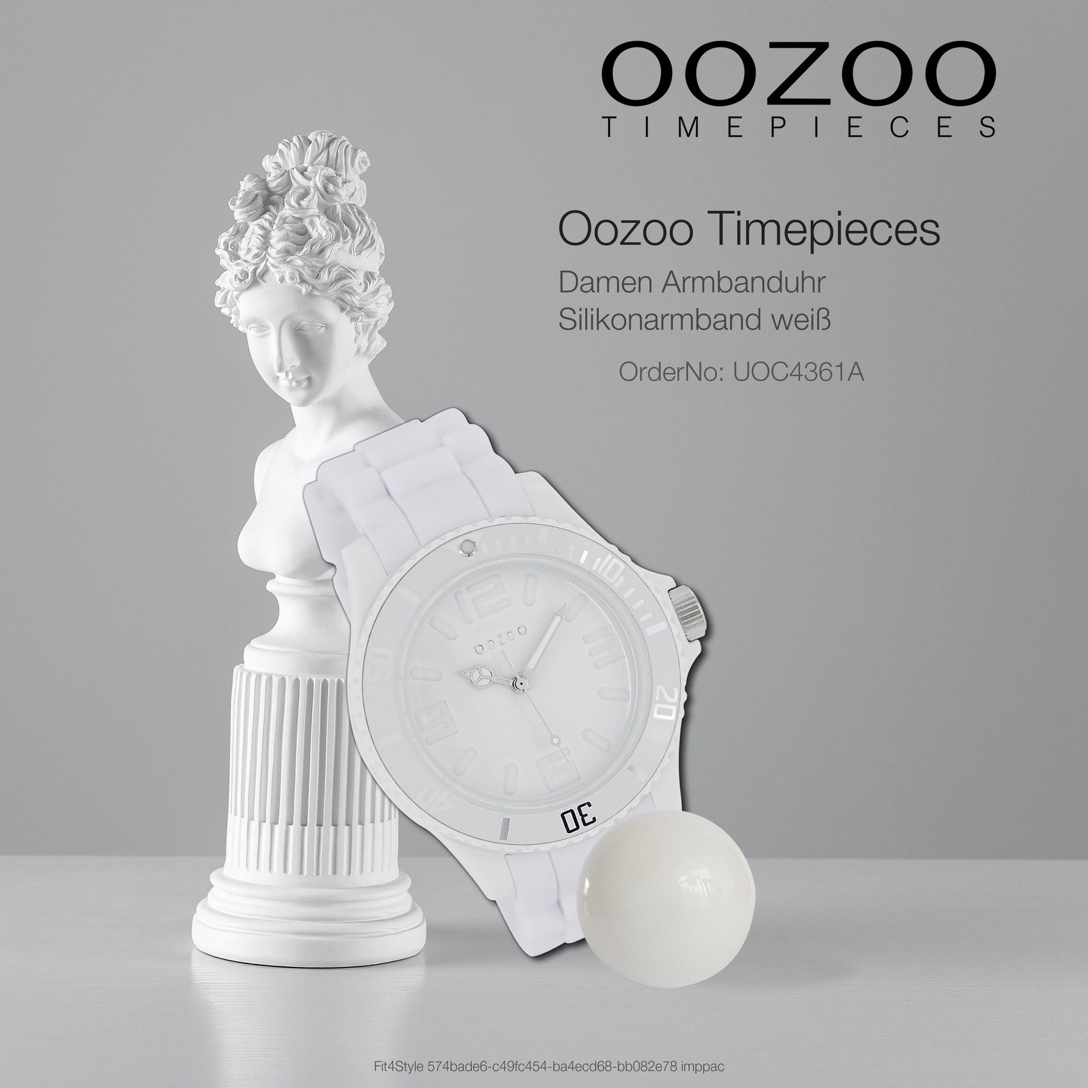 OOZOO Quarzuhr Oozoo Damen Armbanduhr Timepieces Analog, (Analoguhr), Damenuhr rund, groß (ca. 43mm) Silikonarmband, Fashion-Style