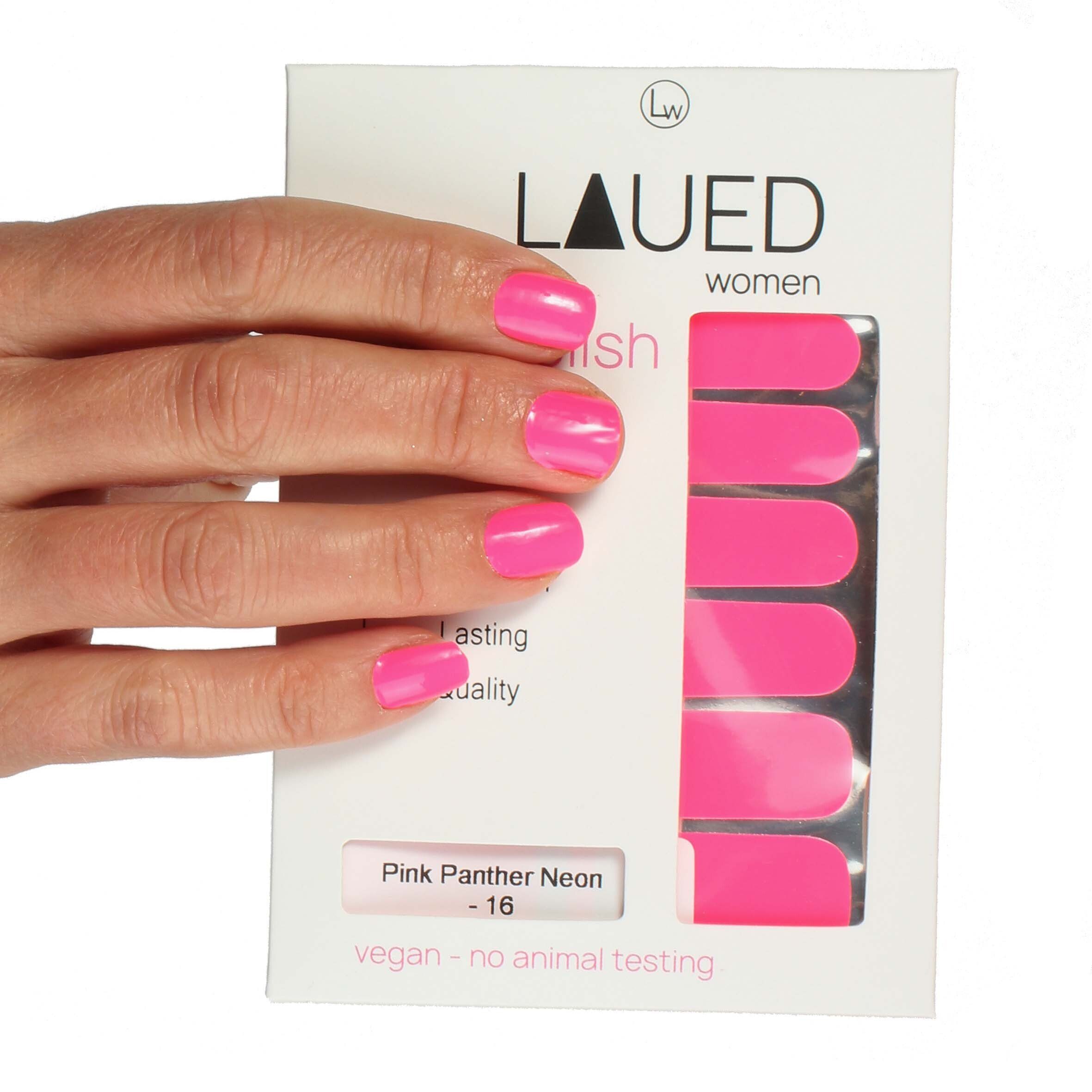 LAUED Nagellack solid neon, aus zertifizierter Produktion (SGS / SEDEX) und Material (FSC) Pink Panther