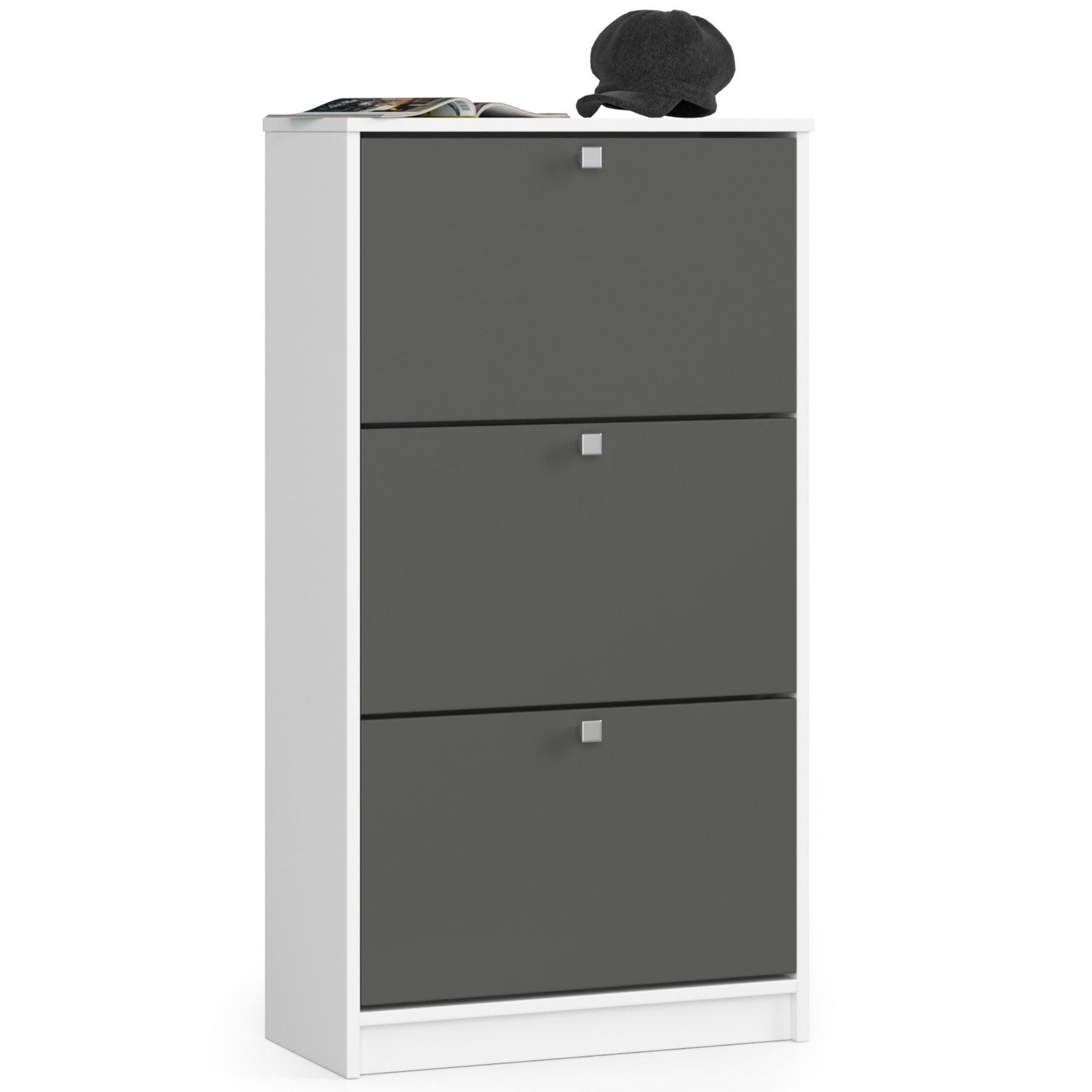 Raumhirsch Furniture Schuhschrank für 18 Paar Schuhe - Praktische Klapptüren - Flurschrank Praktischer Schuhschrank für bis zu 18 Paar Schuhe, modern und elegant