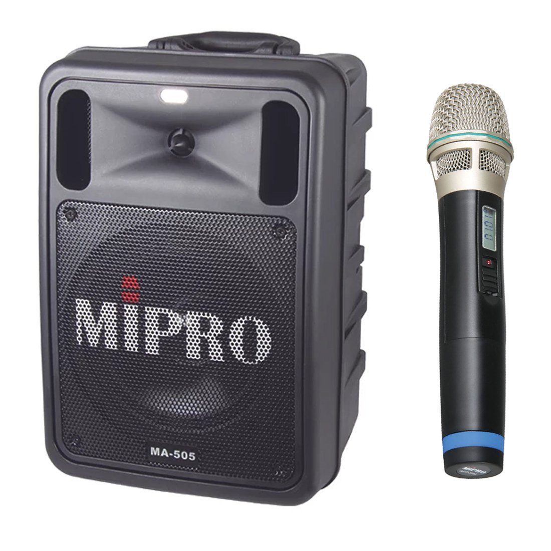 Mipro Audio MA-505R2 Lautsprecher mit Handsender-Mikrofon Portable-Lautsprecher (Bluetooth, 100 W) | Lautsprecher