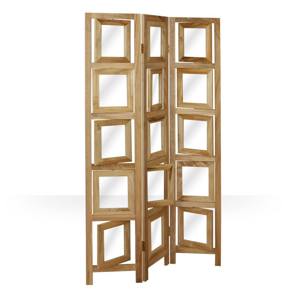Homestyle4u Paravent Raumteiler Holz Trennwand Fotowand Indoor Sichtschutz günstig online kaufen