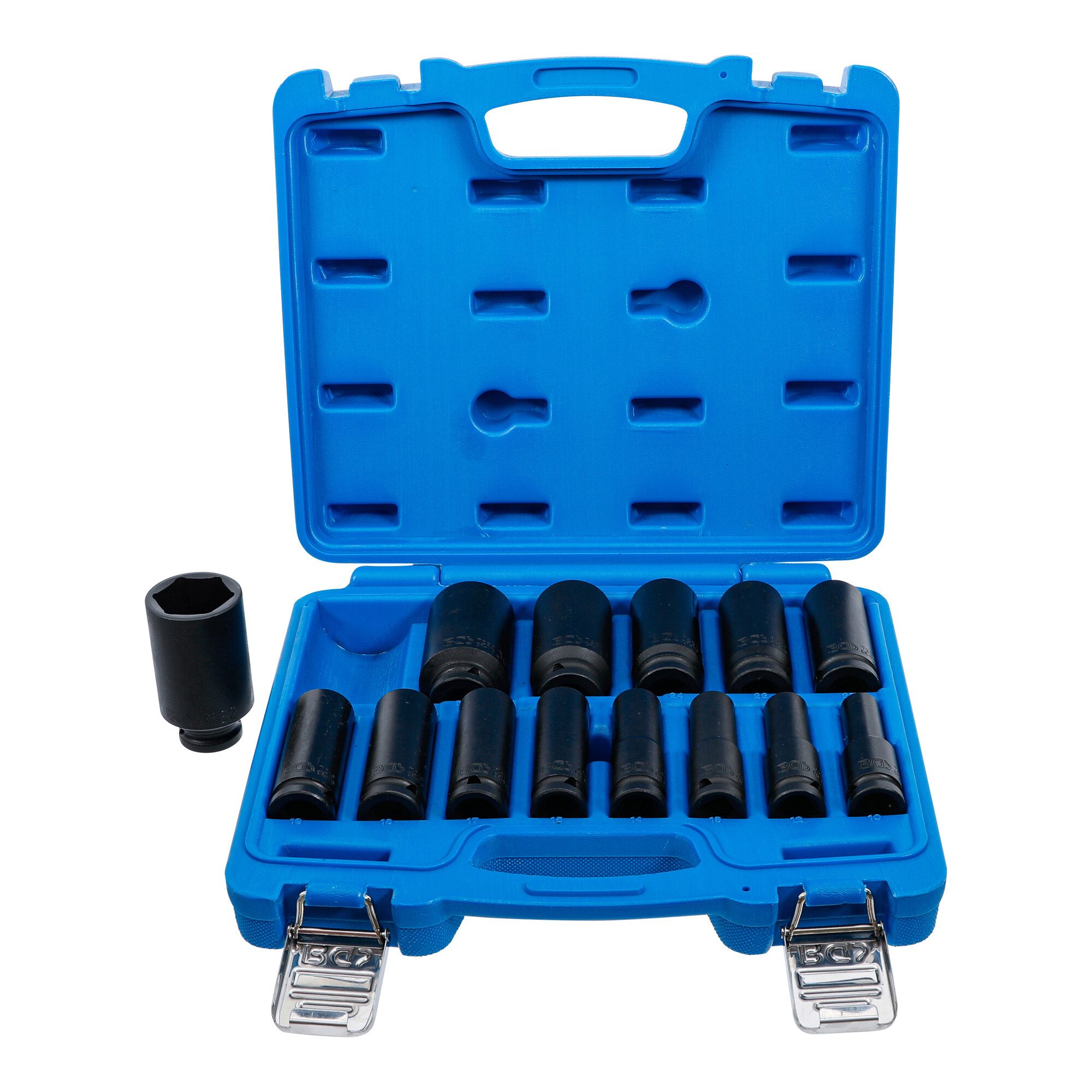 BGS technic Steckschlüssel BGS Kraft-Steckschlüssel-Einsatz-Satz Sechskant Antrieb Innenvierkant