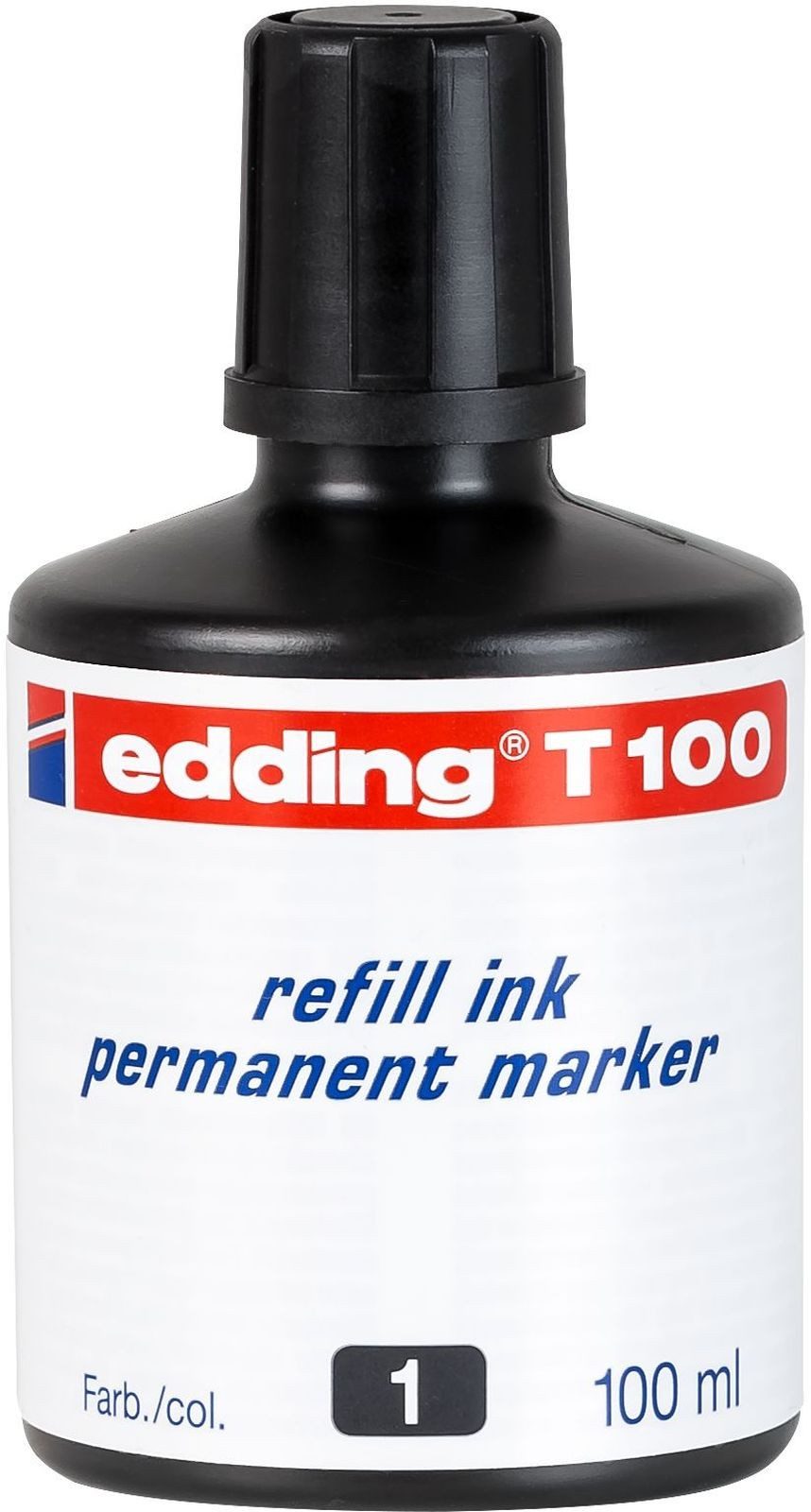 edding Füllhalter Nachfülltinte edding T 100 für edding Permanentmarker 100ml schwarz