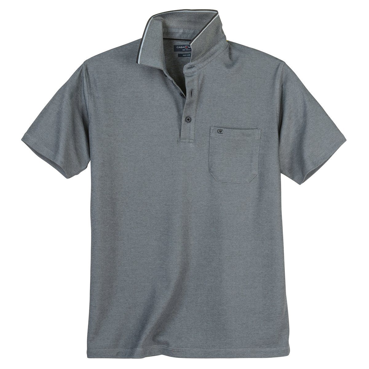 CASAMODA Poloshirt Große Größen Poloshirt easy care grau melange CasaModa