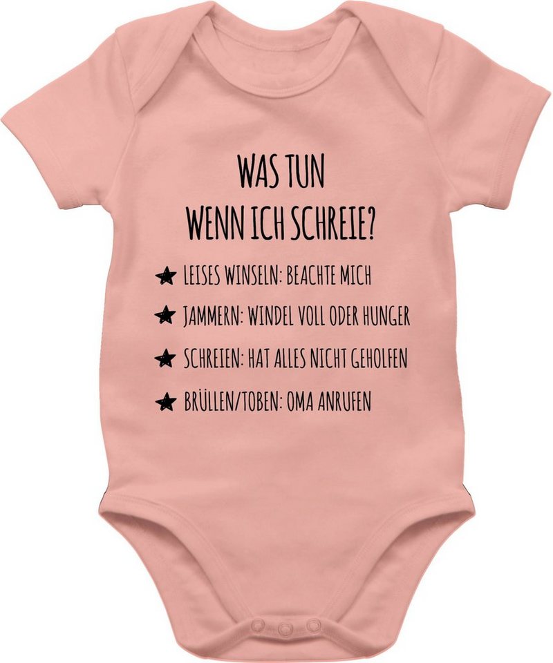 Shirtracer Shirtbody Schreianleitung, was tun wenn ich schreie? Strampler  Baby Mädchen & Junge