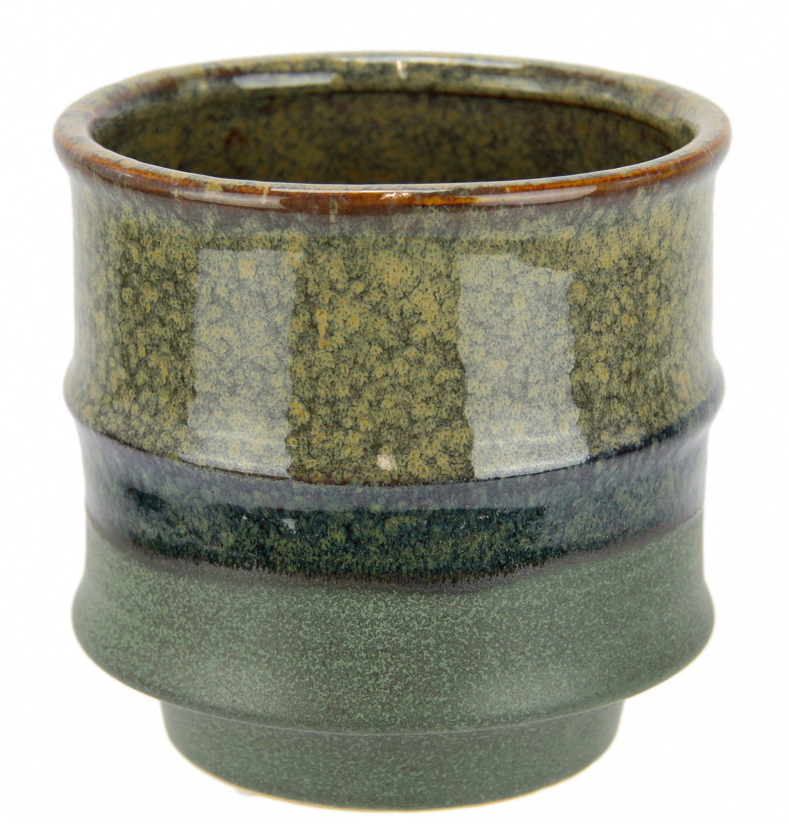 I.GE.A. Dekovase Topf aus Keramik (1 St), Blumentopf geriffelt Zylinderform günstig online kaufen