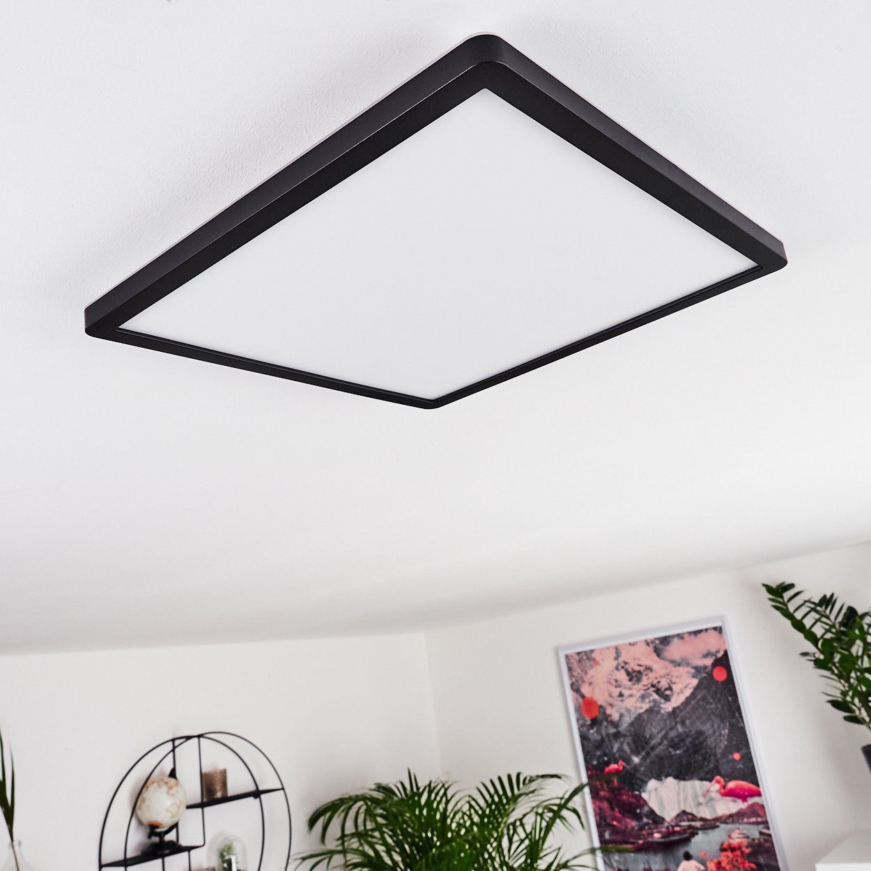 LED Ess Schlaf Panel Panel Zimmer Decken schwarz/weiß Lampen hofstein Wohn dimmbar