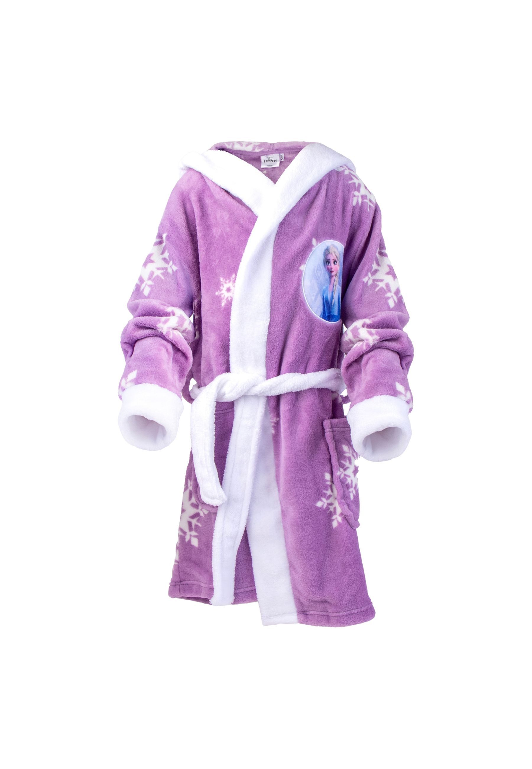 Disney Bademantel Coral-Fleece-Bademantel Frozen mit Schneeflocken, 100% POLYESTER