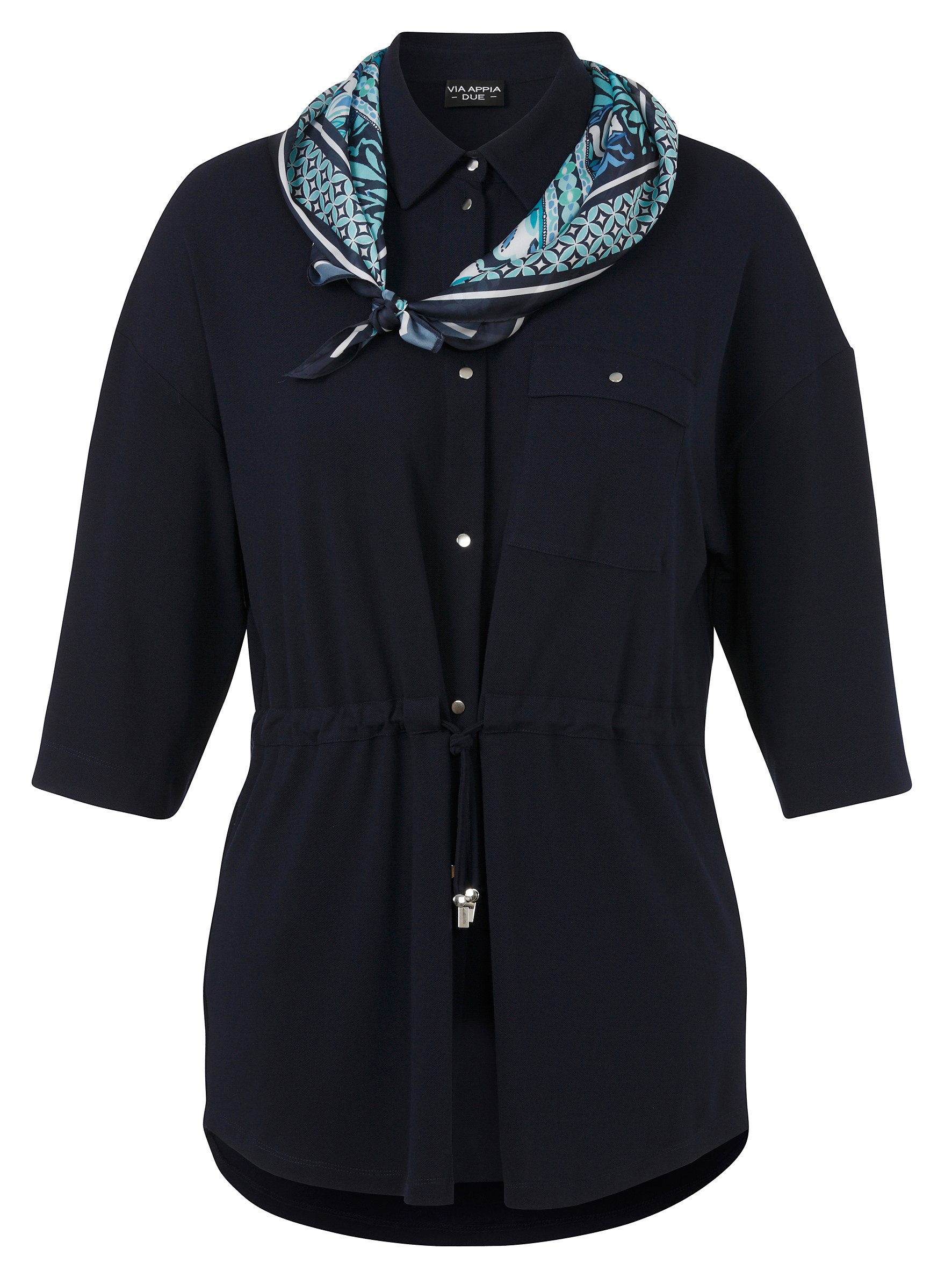 VIA APPIA Kurzarmbluse Bluse Kragen 1/2 Arm