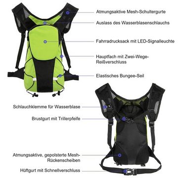 yozhiqu Warnweste LED-Blinker-Rucksack, Fahrrad-Fernbedienung LED-Warnrucksack(Unisex) Outdoor wasserdicht, für sichere Nacht Reiten / Laufen / Wandern