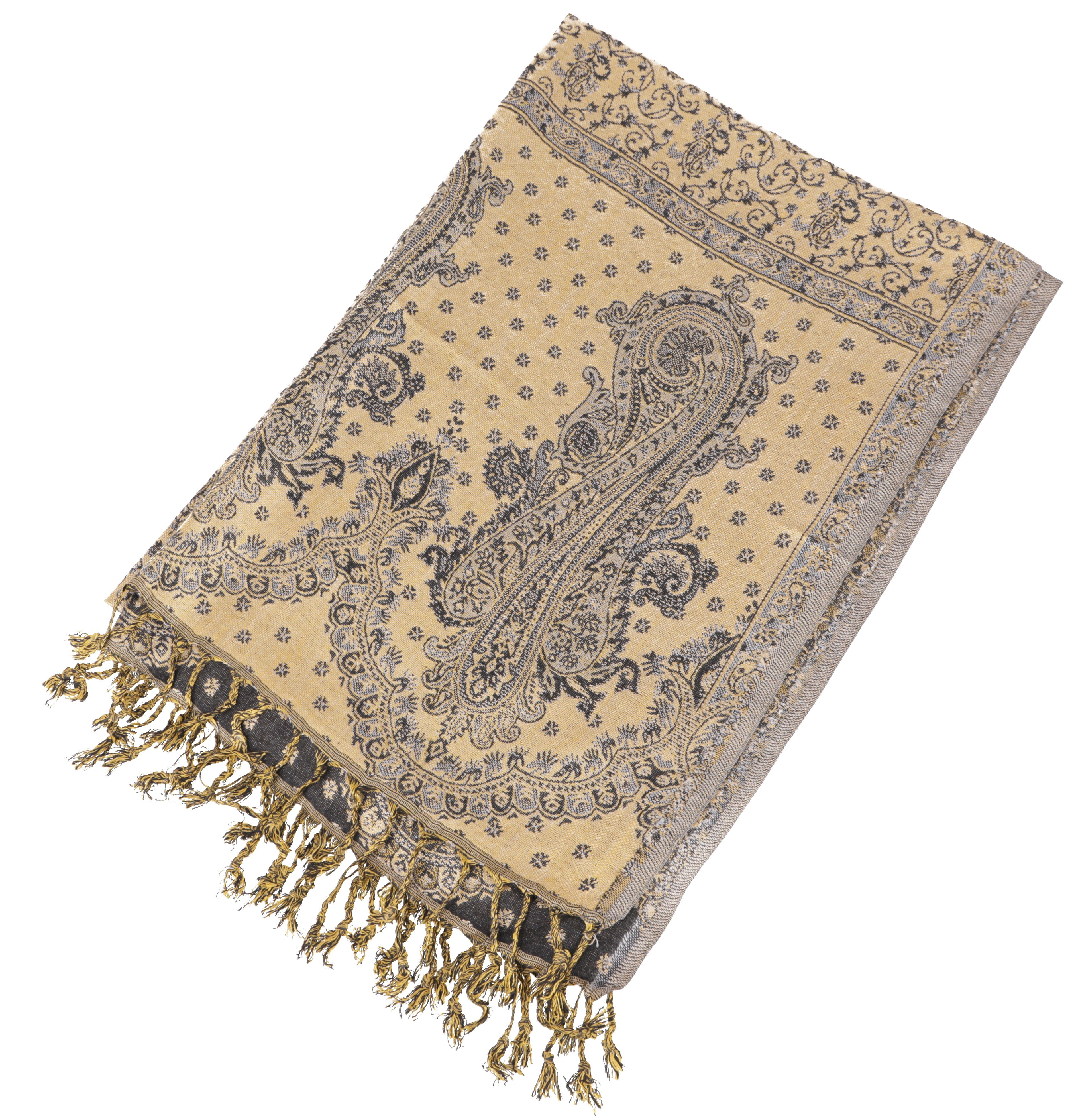 Guru-Shop Halstuch Indischer Schal, Stola mit Paisley Muster,..