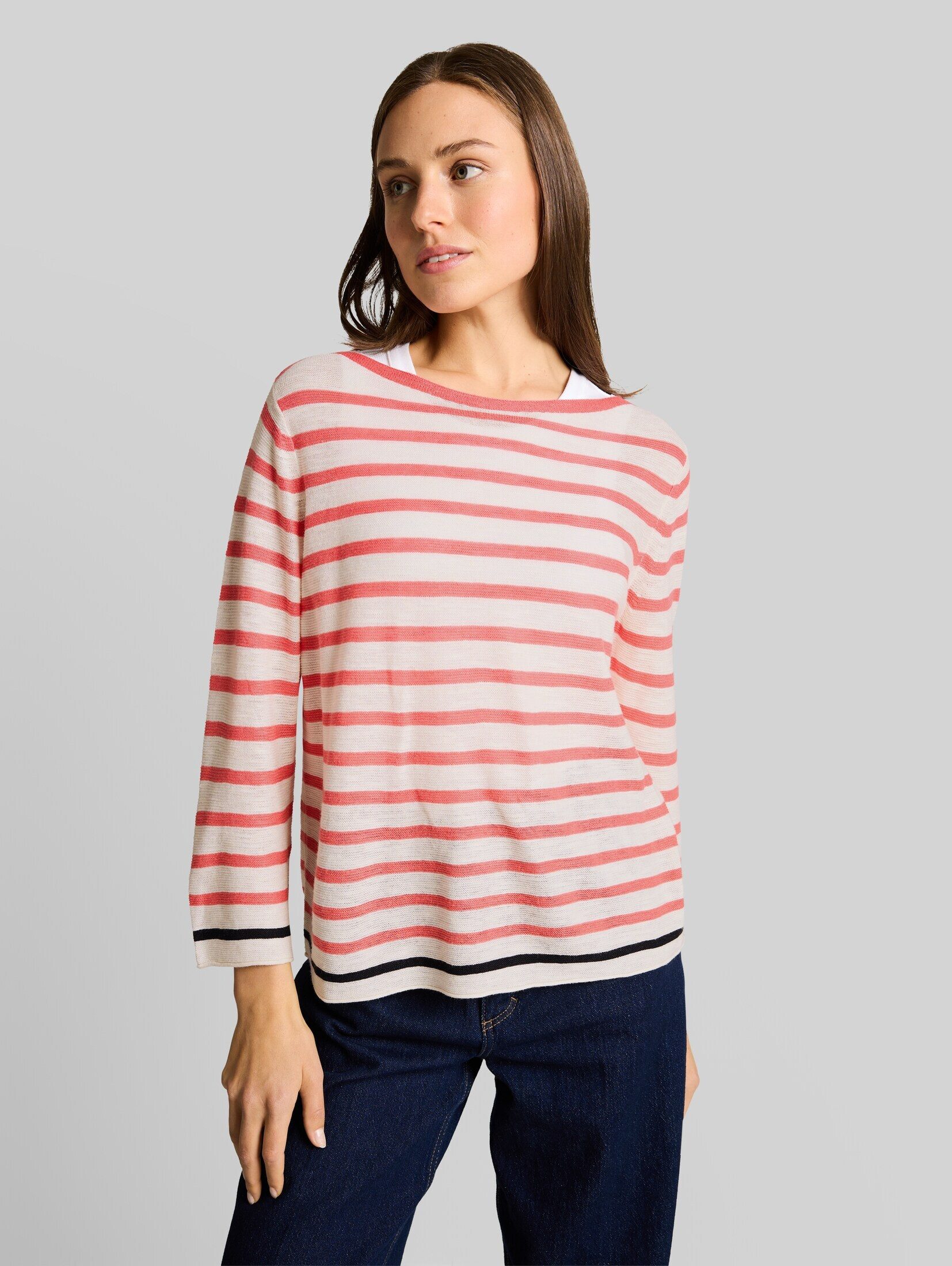 TOM TAILOR Strickpullover Pullover & Strickjacken Strickpullover mit Streifenmuster