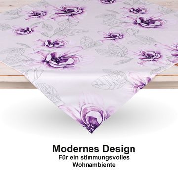 Bestlivings Tischdecke Dekor Tischdecke mit brillantem Druck, Mitteldecke 80x80cm Tischdekoration für den Esstisch - Unterlage