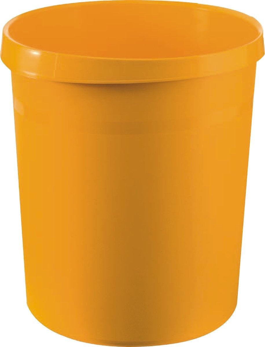 HAN-Bürogeräte Papierkorb Papierkorb Grip mit Griffmulden 18 Liter gelb (15 Stück)