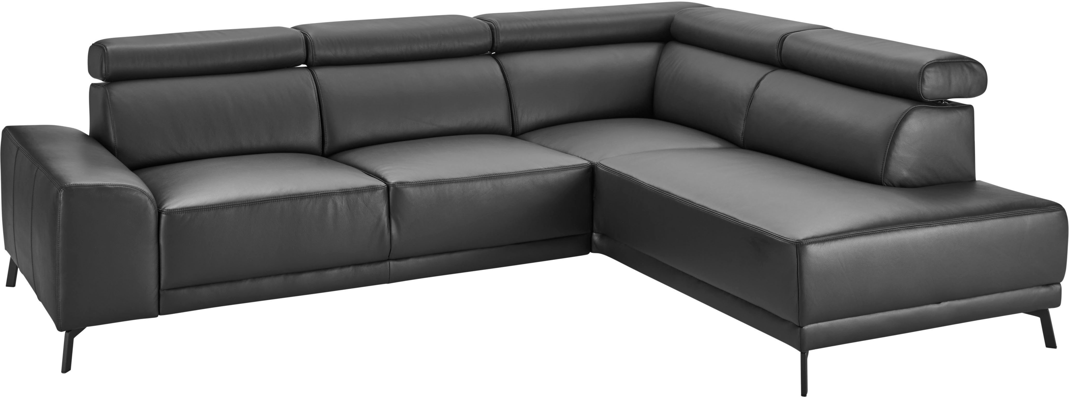 3C Candy Ecksofa Greve modern und bequem, inkl. manueller Kopfteilverstellung, L-Form, wahlweise mit motorischem Sitzvorzug
