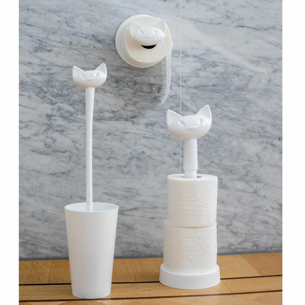 mit Sand, Bohren, Saugnapf Einfache KOZIOL Recycled Befestigung Miaou Desert Toilettenpapierhalter ohne
