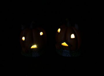 Home-trends24.de LED Dekofigur LED Kürbis Haus Pumkin Herbst Deko Figur Fensterdeko Halloween