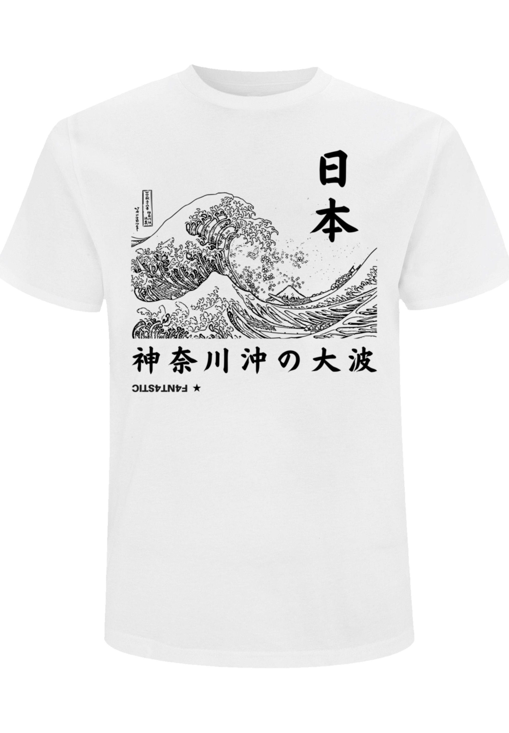 Japan Kanagawa F4NT4STIC Print Welle weiß T-Shirt