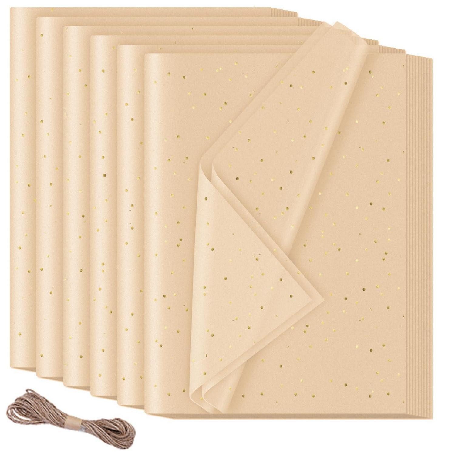 LuxusKollektion Seidenpapier Seidenpapier Braun Glitter 30 Blatt 50x70cm