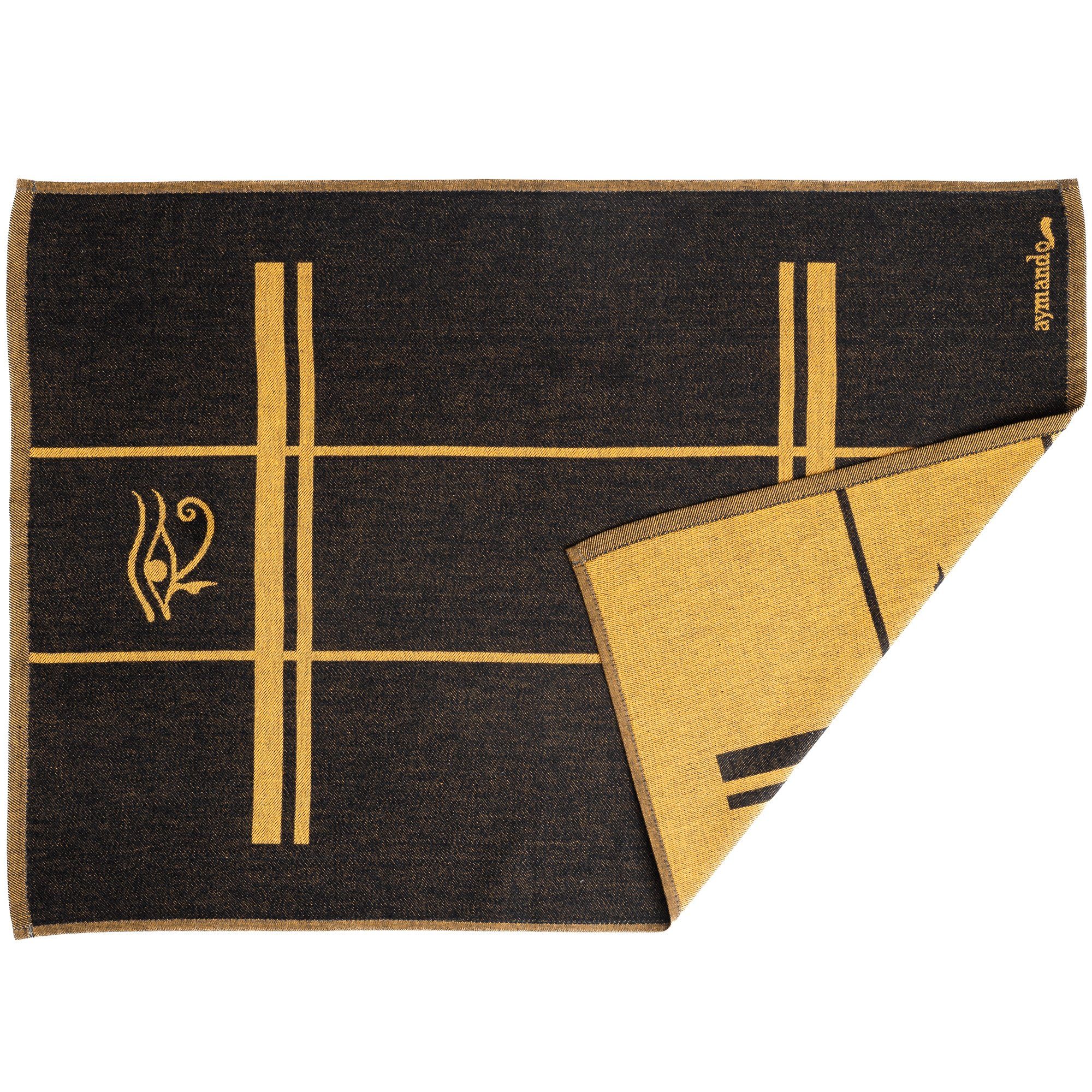 Aymando Geschirrtuch Black-Gold Horus, (Set, 50x70 cm 3-tlg., Ägyptische Baumwolle)