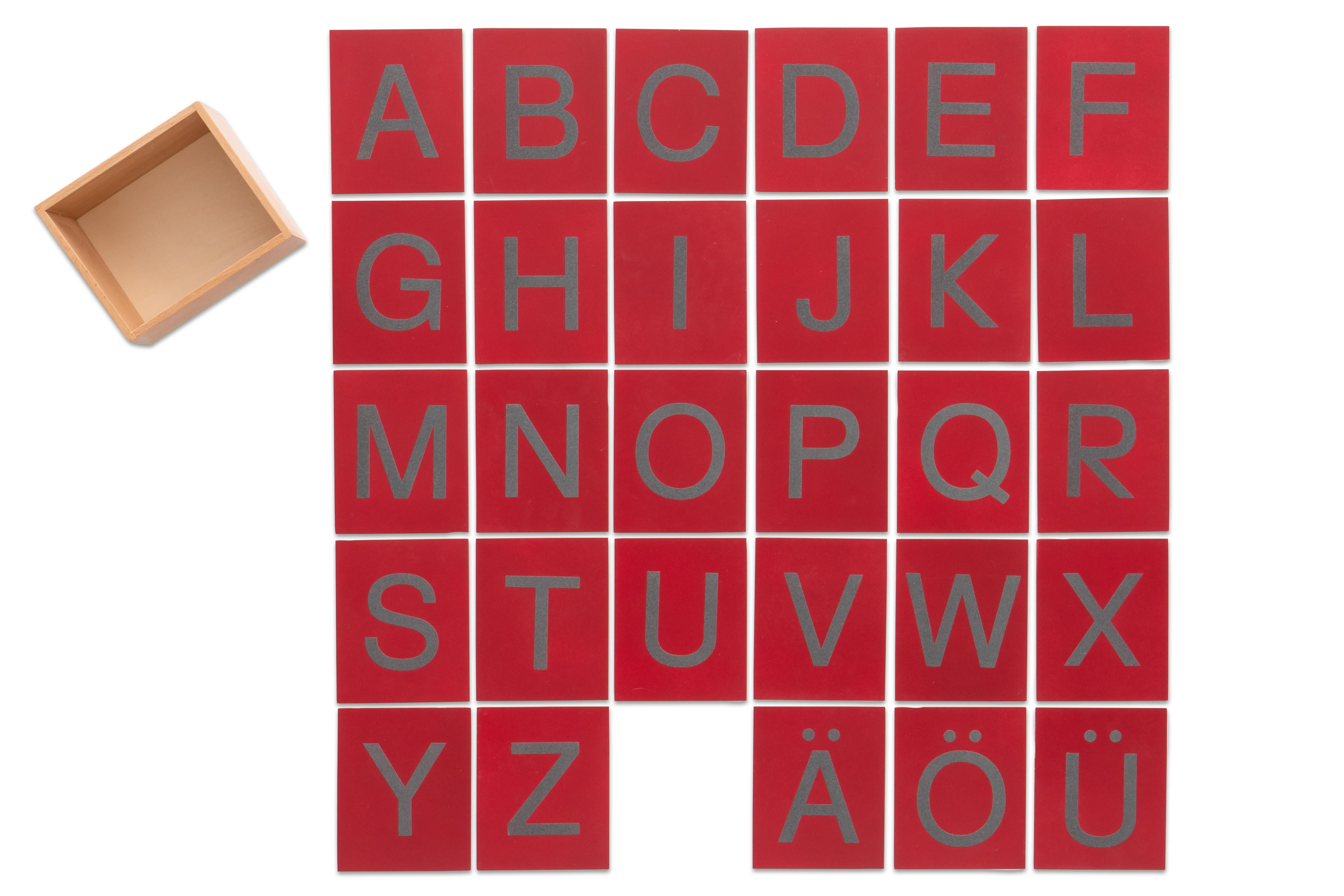 Betzold Lernspielzeug Fühl- und Tastplatten „Groß- und Kleinbuchstaben“