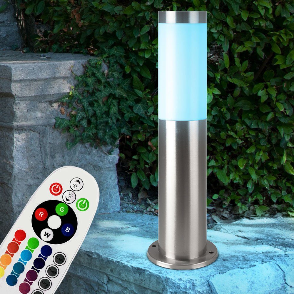 GLOBO LIGHTING LED Außen-Stehlampe, RGB LED Außen Steh Lampe FERNBEDIENUNG Bewegungsmelder