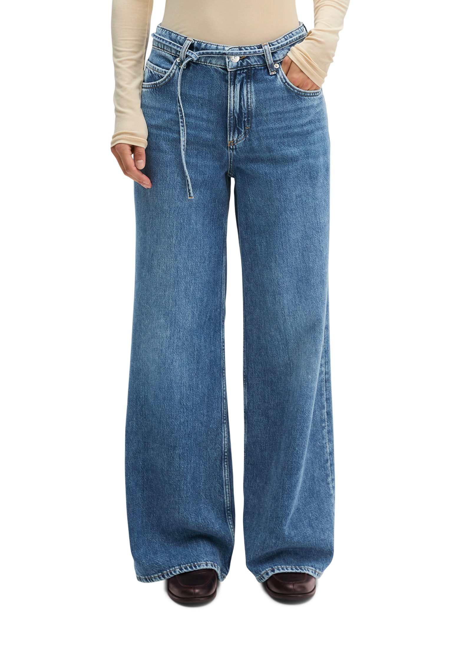 Marc O'Polo Weite Jeans aus Rigid Denim ohne Elasthan