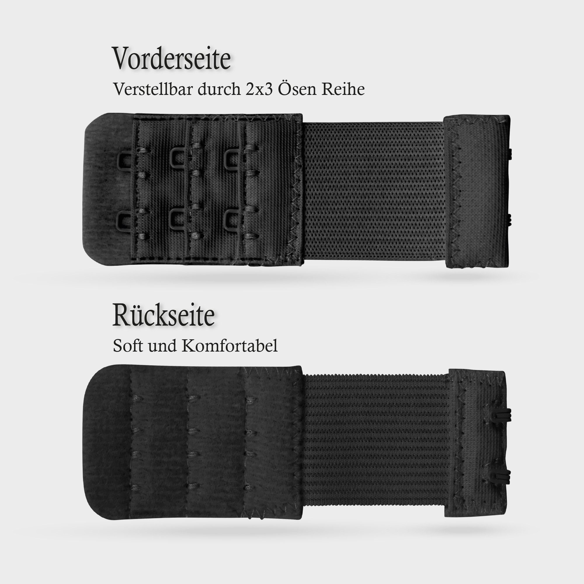 Pro Home BH-Verlängerung Elastischer Bra Extender - 9,5cm x 2,5 bis 5,5cm (1 St), flexible Erweiterung für BH's - BH-Verlängerer - Verlängerung