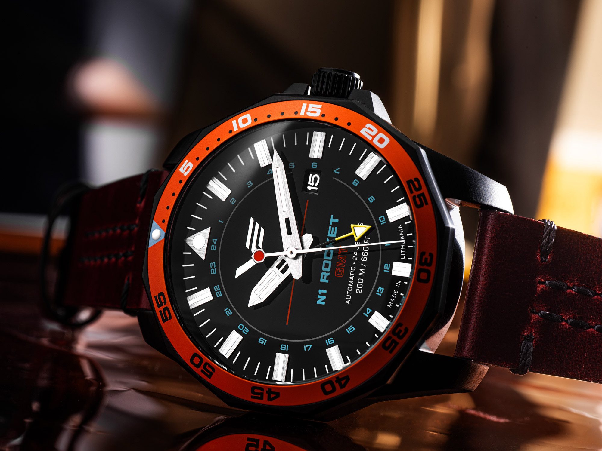 Vostok Europe Automatikuhr Automatik GMT Rocket N1 Braun/Schwarz günstig online kaufen