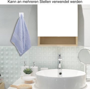 HIBNOPN Klebehaken 30 Stück Klebehaken Selbstklebende Haken Set für Küche, Bad, Toilette, (30-St)