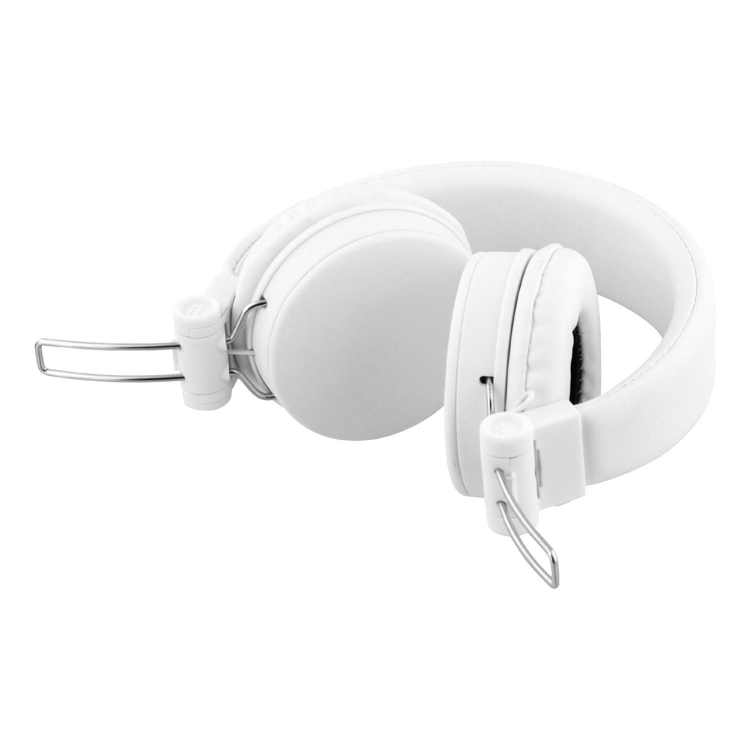Klinkenanschluss Headset, On-Ear-Kopfhörer Mikrofon, Herstellergarantie) faltbares Kabel weiß 3.5mm (integriertes STREETZ Kopfhörer Ohrpolster Jahre inkl. 1,2m 5