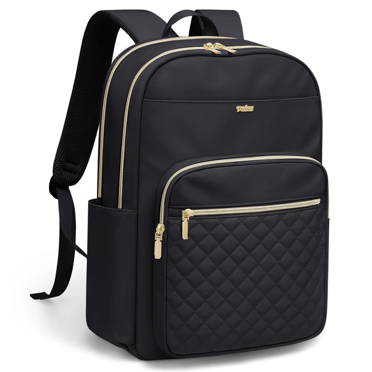LuxusKollektion Laptoprucksack Rucksack Damen 16 Zoll Laptop Wasserdicht Schwarz