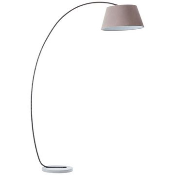 Brilliant Stehlampe Brok, Lampe Brok Bogenstandleuchte 2,0m braun/grau 1x A60, E27, 60W, geeig