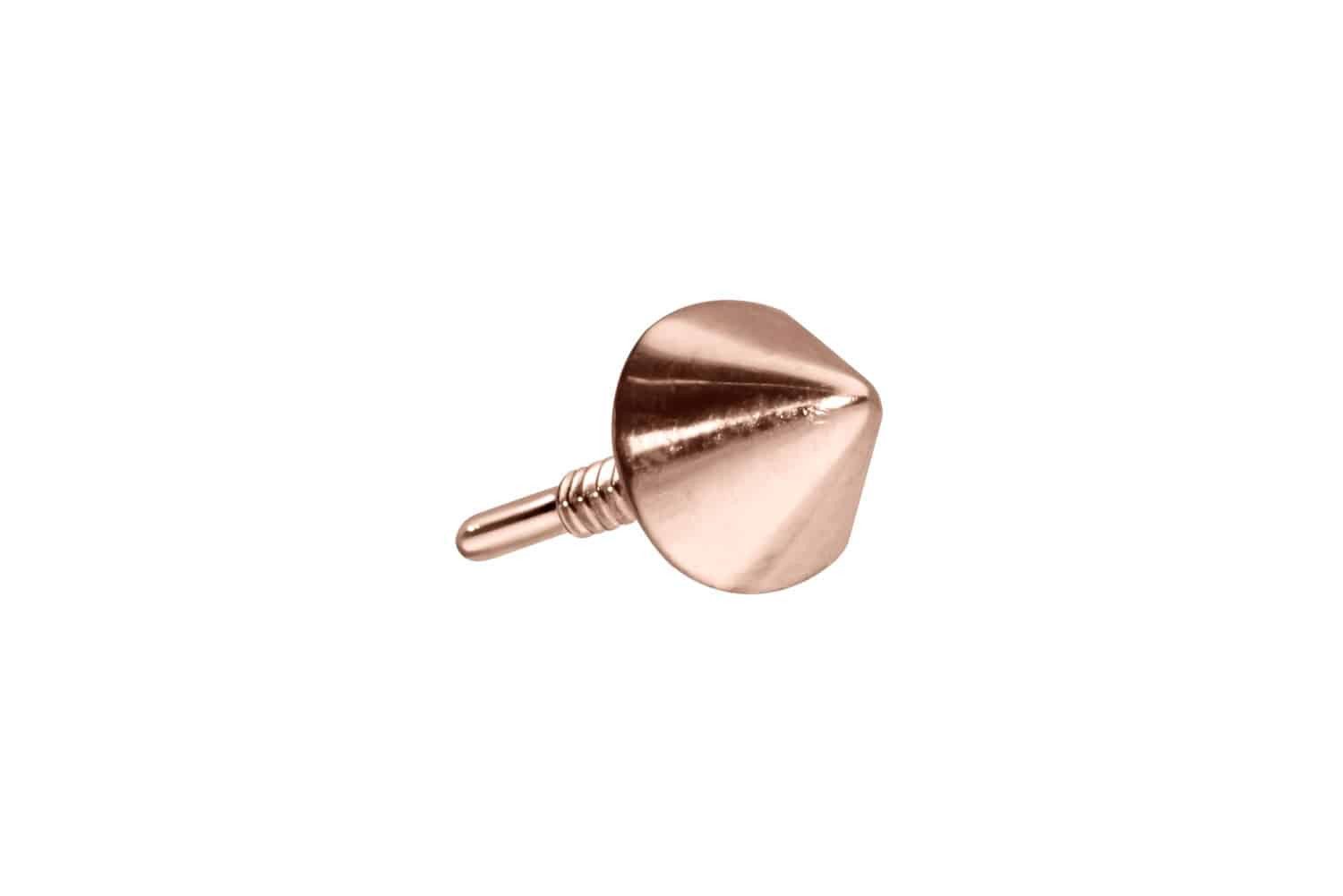 Piercing-Set 14 Karat Gold Schraubaufsatz mit Außengewinde SPITZE