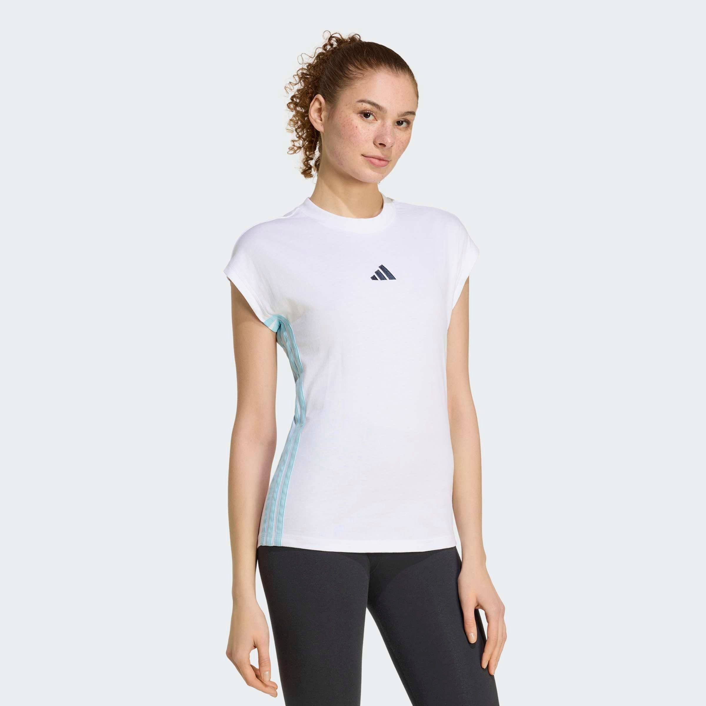 adidas Sportswear T-Shirt ESSENTIALS 3-STREIFEN SINGLE JERSEY günstig online kaufen