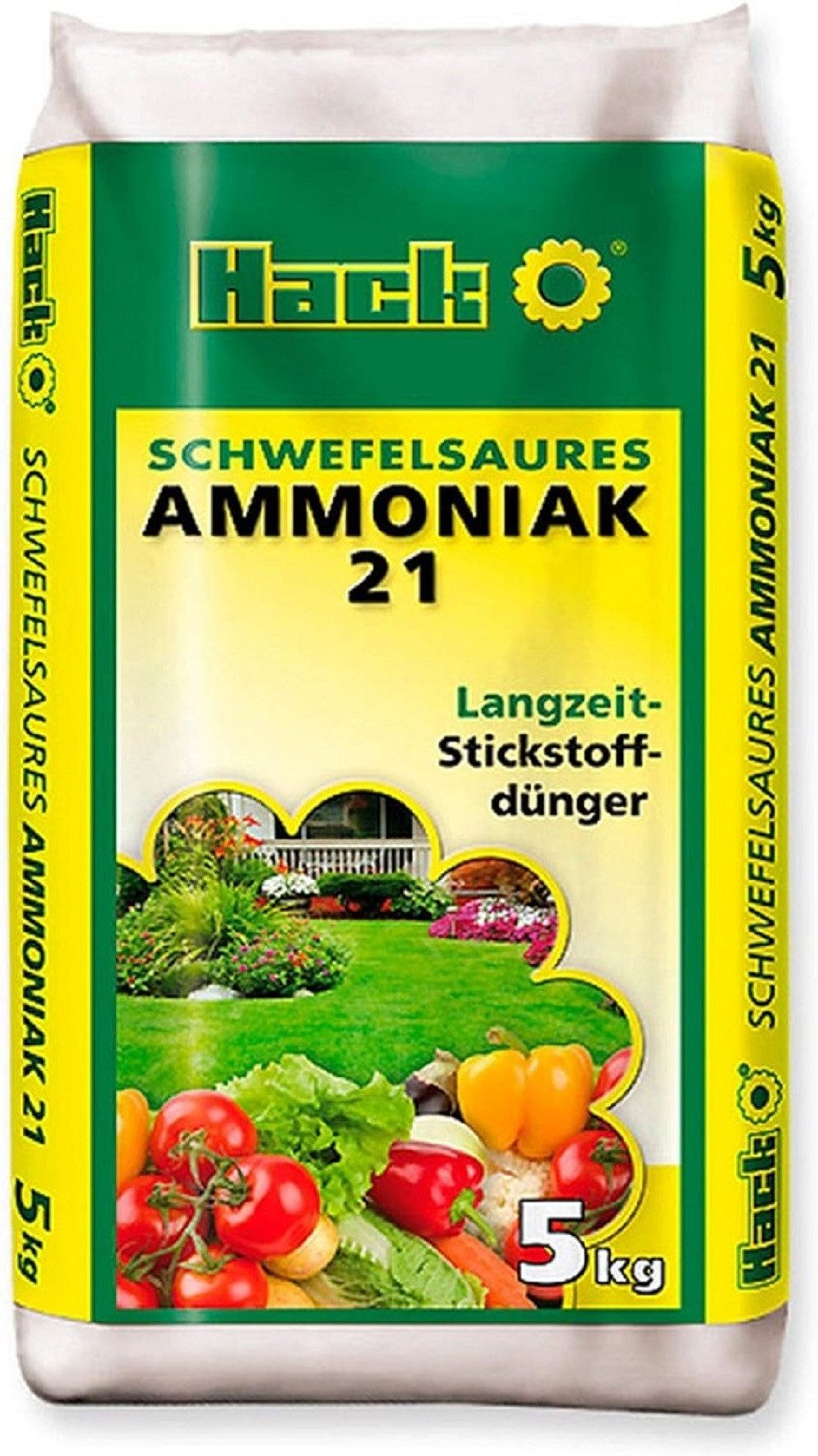Hack Spezialdünger Hack Schwefelsaures Ammoniak Stickstoff Dünger 5 kg Gartendünger