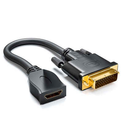 deleyCON deleyCON DVI zu HDMI Adapter - Stecker auf Buchse - FullHD - TV / Video-Kabel