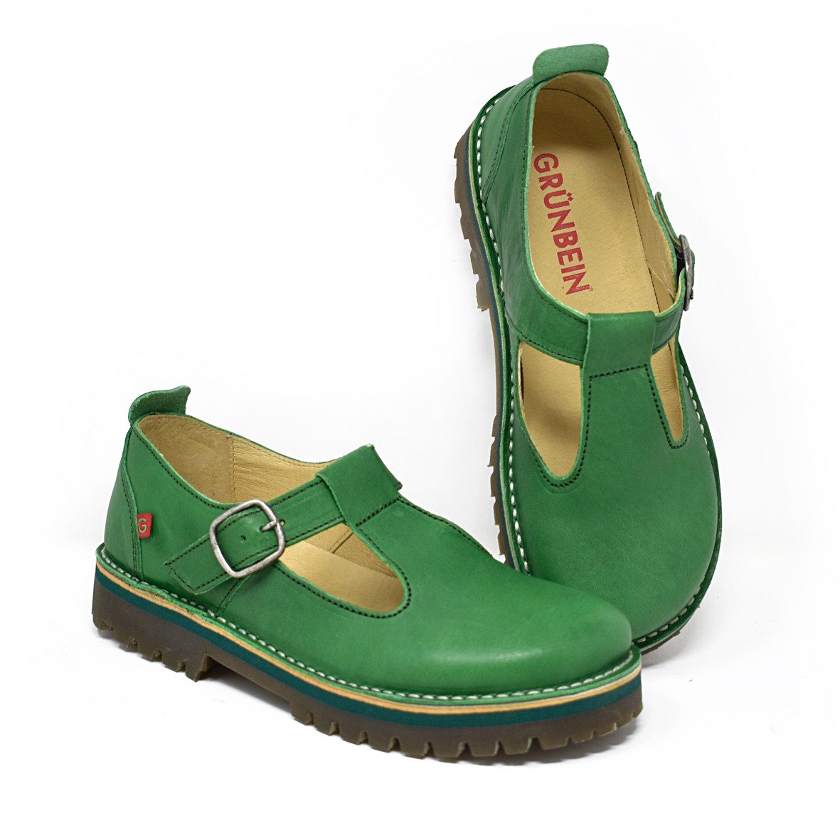 GRÜNBEIN Spangen-Ballerinas Paula Naturform Ballerina