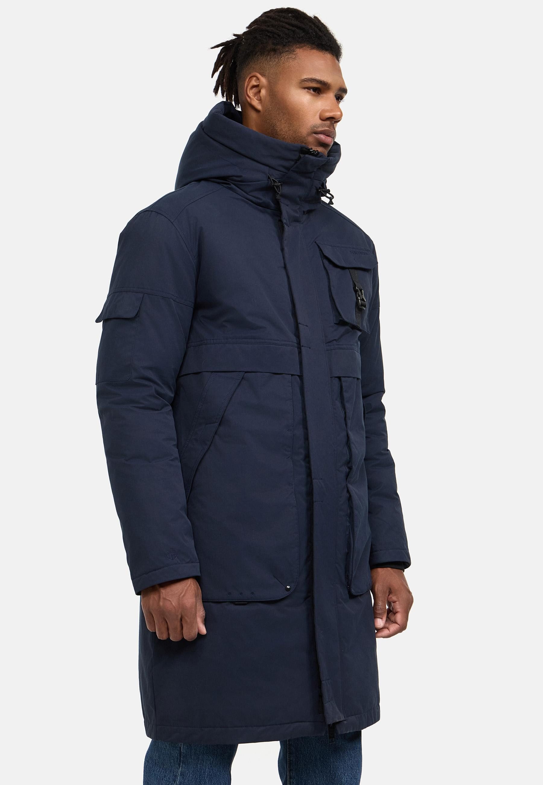 Stone Harbour Wintermantel Cyriaan XX Langer Herren Winterparka mit großen Eingrifftaschen