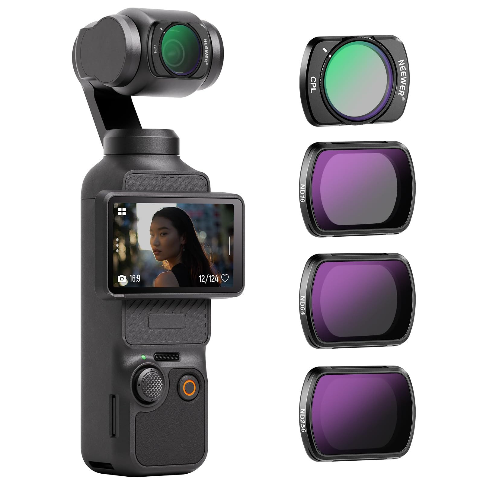 Neewer FL-P5 Magnetisches ND&CPL Фильтры Set kompatibel mit DJI OSMO Pocket 3 Foto-Filter-Sets (magnetische Befestigung)