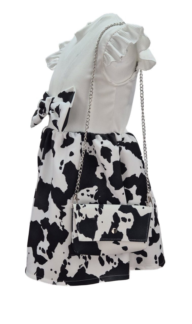 Girls Fashion Sommerkleid Mädchen Kleid Sommerkleid mit Tasche, K9286e