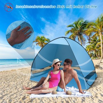 Randaco Strandmuschel Strandmuschel faltbar Sonnenzelt Strandzelt Wurfzelt UV 50+ outdoorer