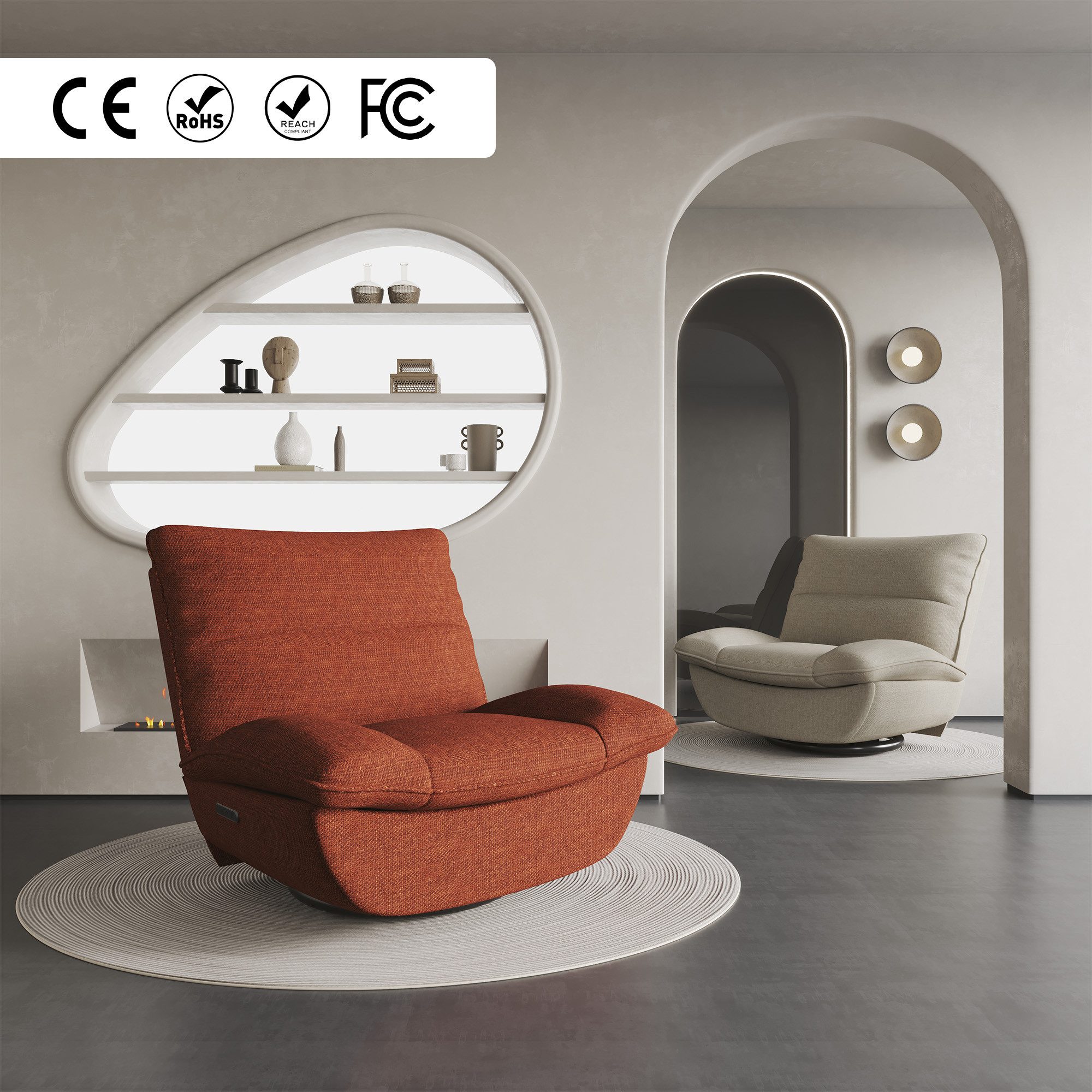 FLEXISPOT Sessel Schaukelsessel gemütlicher TV-Sessel, Relaxsessel (Verstec günstig online kaufen