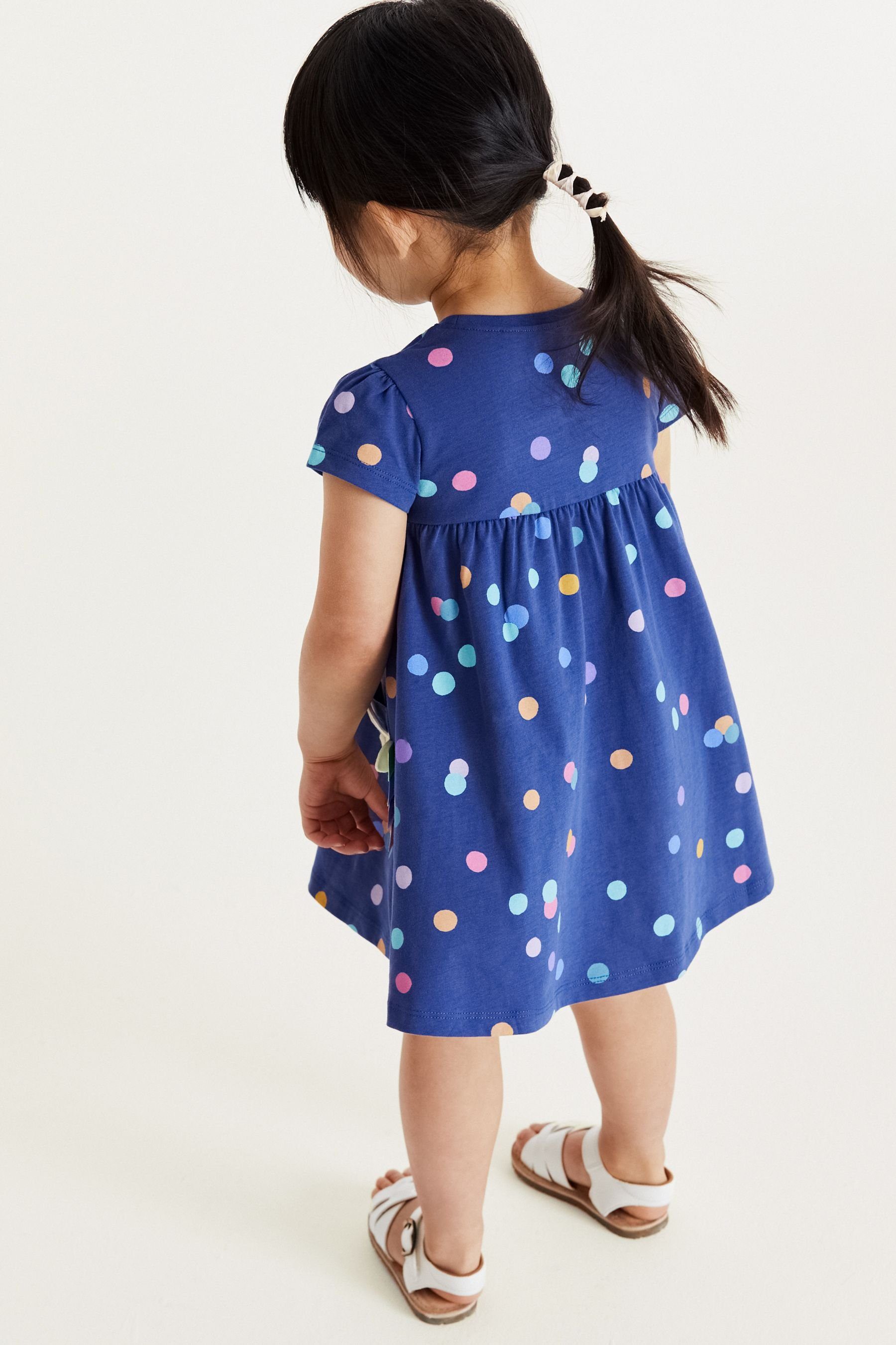 Jersey-Kleid Next (1-tlg) Unicorn Jerseykleid Kurzärmliges Navy