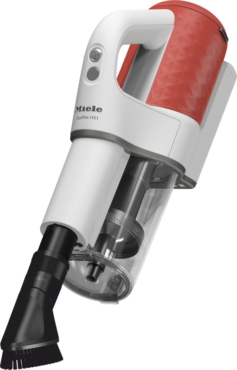 Miele Akku-Hand-und Stielstaubsauger Duoflex HX1 Akku Staubsauger, 2in1-Funktion, 3,15 kg leicht, 160 W, beutellos, Brilliantweiß Spacegrey Terrarot