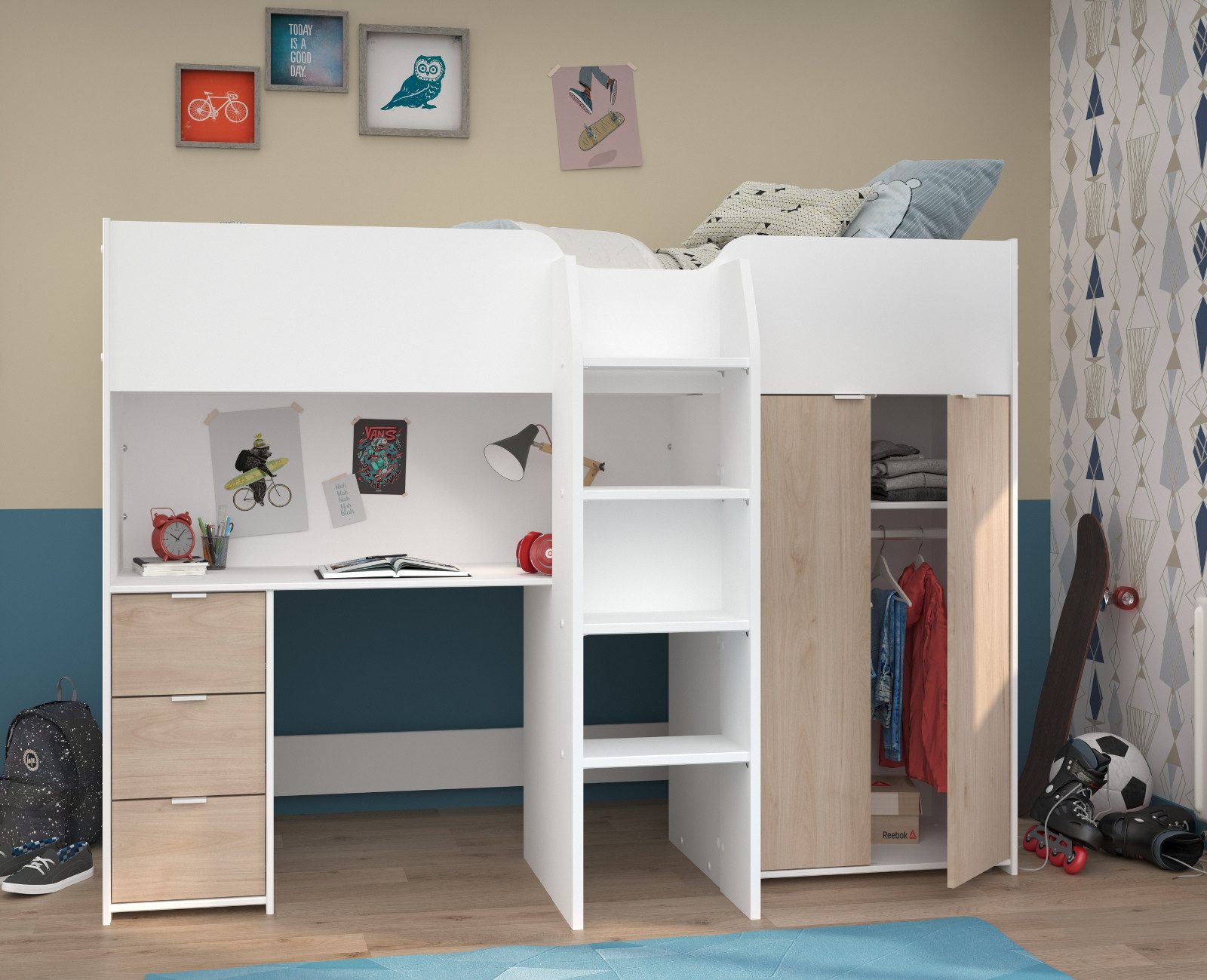 Parisot Hochbett Tom (Stauraumbett 90 x günstig online kaufen