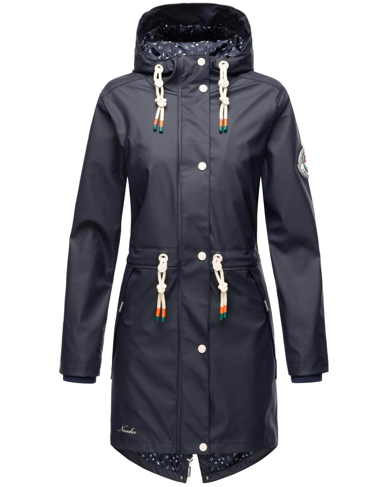 Navahoo Regenjacke Tropical Stormoo modischer Regenmantel blau Outdoor Damen